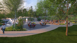 Sunken plaza